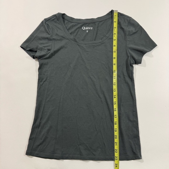 Quince Round Neck Basic Tee Shirt Grey Size Small - Picture 4 of 5